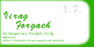 virag forgach business card
